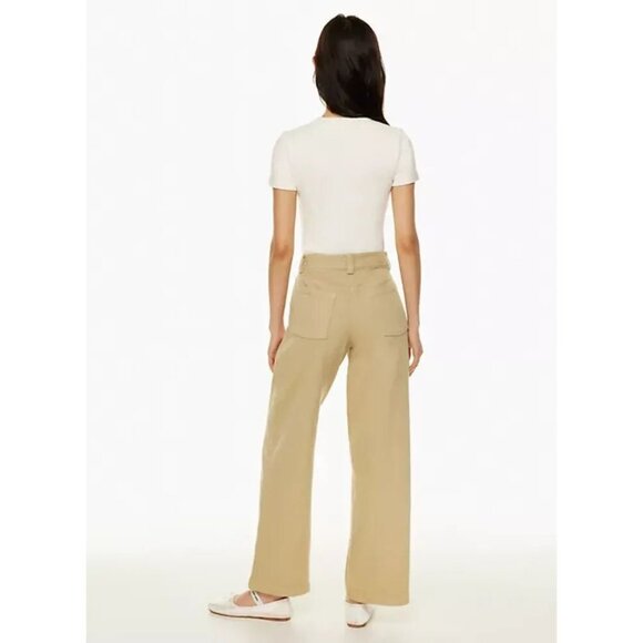 NWOT Aritzia SUNDAY BEST Carrousel GD Black Cotton Canvas Wide Leg Pants, Size 0 - Picture 14 of 15